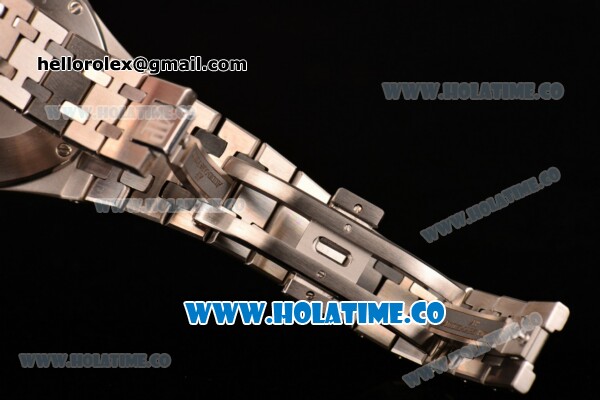 Audemars Piguet Royal Oak 33MM Miyota Quartz Steel Case/Bracelet with Grey Dial Stick Markers and Diamonds Bezel (EF) - Click Image to Close